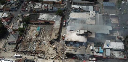 Escena de la explosión en San Cristóbal