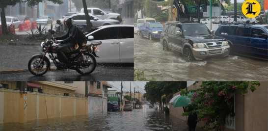 Las lluvias registradas la tarde de este jueves, debido a una onda tropical, han provocado diversas inundaciones urbanas en muchas de las calles del Distrito Nacional y la provincia Santo Domingo.