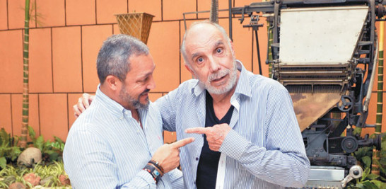 Actores. Richard Douglas y Miguel Ángel Landa durante su visita a LISTÍN DIARIO.
