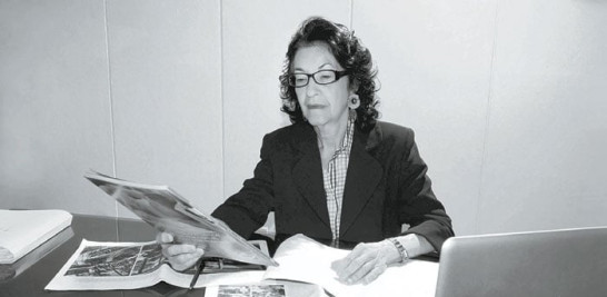 En sus labores actuales como editora de la revista "Aldaba", en Listín Diario.