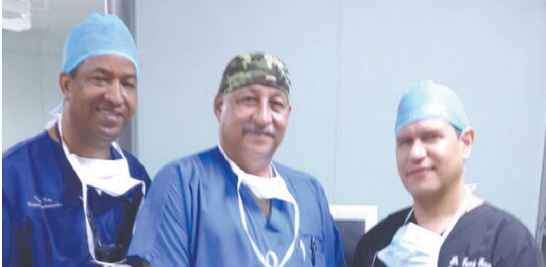 Avances. Wascar Roa, Espedy García e Isidro Cuesto están satisfechos con los resultados obtenidos de la nueva cirugía.