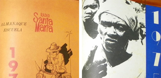 Publicaciones. Los Primeros ejemplares del Almanaque Escuela, en 1974 y 1975. El último tuvo homenaje a la lider campesina asesinada en 1974 "Mamá Tingó".