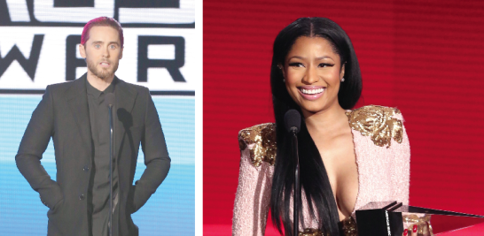 Figuras. A la izquierda, Jared Leto, y, luego, Nicki Minaj, quien superó a Drake y J. Cole en álbum favorito de rap.