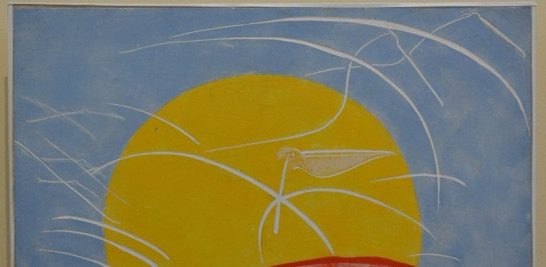 Sol Soleil. 1986. Encáustica (pigmentos y cera de abejas sobre lienzo adherido a cartón). 40.6 x 51 cm