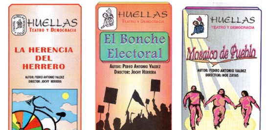 Panfletos. Las tres obras "La herencia del herrero', "El bonche electoral" y "Mosaico del pueblo", eran anunciadas con brochoures y carteles en la ciudad.