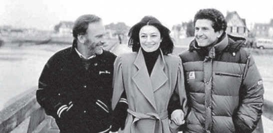 Afinidad. El director Claude Lelouch (derecha) junto a los actores Jean Louis Trintignant y Anouk Aimée.
