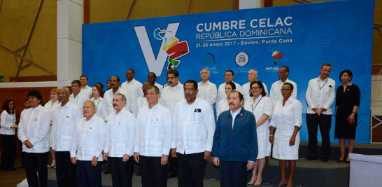 Evento. Presidentes y jefes de gobiernos de CELAC al final de la V Cumbre.