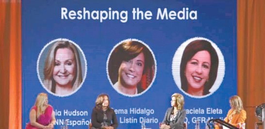 Disertación. Entre los paneles se destacó Reshaping the Media que contó con la participación de Cynthia Hudson, gerente general de CNN Español; Graciela Eleta, CEO de GFR Media; y Gema Hidalgo, administradora general de LISTÍN DIARIO.