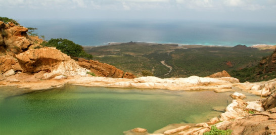 El lago de montaña Homhil, otro de los atractivos de Socotra.