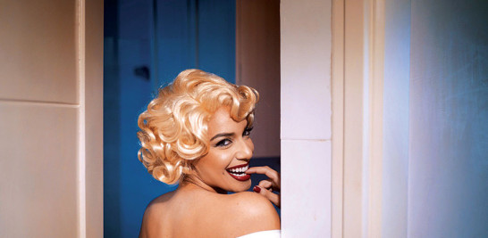 Marilyn Monroe. Marilyn Monroe, una de las actrices fallecidas de mayor renombre en el cine estadounidense. Hony Estrella recreó esta imagen clásica.