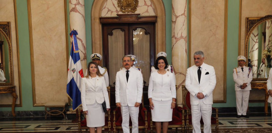 Presidente Danilo Medina recibe cartas credenciales dela Embajadora de la República de Nicaragua, Yaosca Calderón Martín. Foto @PresidenciaRD