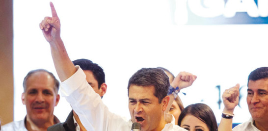 Oficialista. El presidente Juan Hernández, del Partido Nacional.