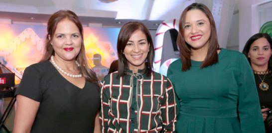 Luisa Blanco, Johanny Polanco y Melina Grullón.