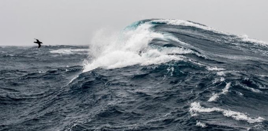 Las olas en el Pasaje de Drake pueden superar los 10 metros de altura. EFE