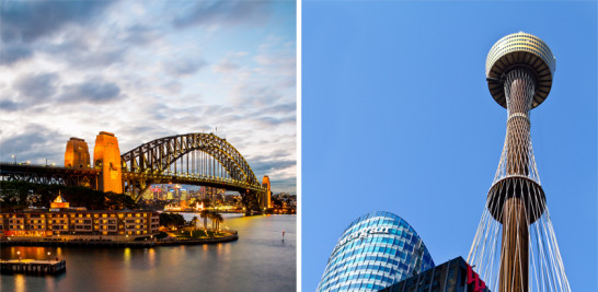 El Puente del Puerto es llamado El Perchero. 2-Sydney Tower es la estructura más alta de la ciudad. Tiene 1,014 pies. ISTOCK