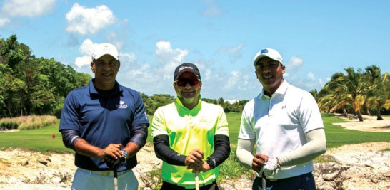 Rafael Infante, Jorge Isa y Samir Rodríguez en la 3era. Parada del Golf Channel AM Tour Rd celebrada en Cana Bay.