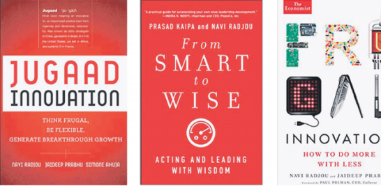 Radjou es coautor de los libros Jugaad innovation (2012), From smart to wise (2013) y Frugal innovation (2015). FUENTE EXTERNA