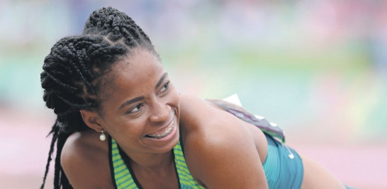 La brasileña Vitoria Cristina Silva, en la semifinal de los 200 metros planos. AP/FERNANDO LLANO
