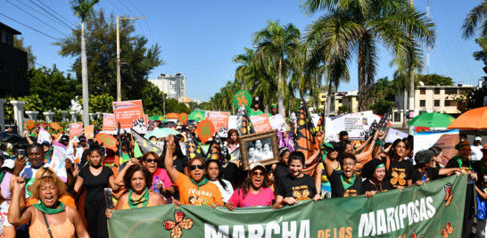 Miles de ciudadanos participantes ayer en la Marcha de las Mariposas, bajo la consigna dominante de Ayuda pidió y el sistema le fallo. JOSÉ ALBERTO MALDONADO