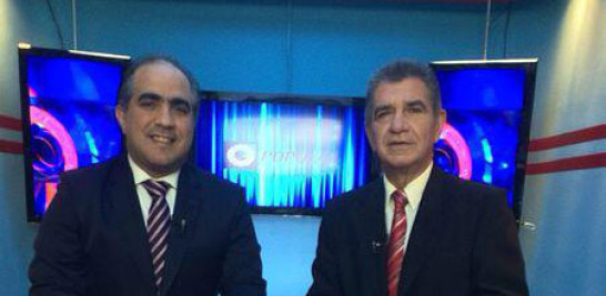 Guelo y Michel Tueni transmitiendo juntos por 1ra. vez en marzo 2014