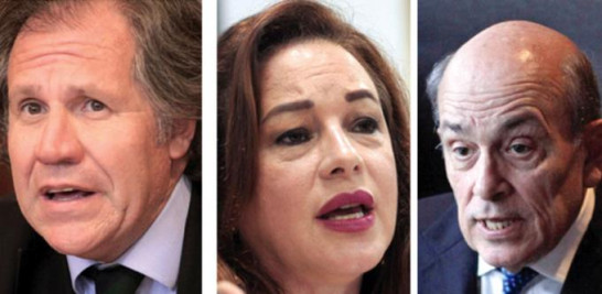 Los tres aspirantes a la secretaría general de la OEA.