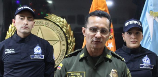 Fotografía del director de Investigación Criminal e Interpol de Colombia, mayor general Fabio López.