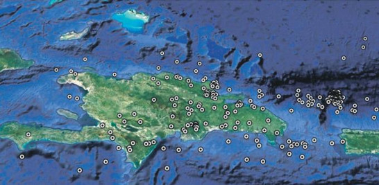 Los puntos de la imagen muestran los temblores que analizó Sismología en septiembre de 2019, mes donde se registraron más sismos que sobrepasaban los 4.0 grados en la escala de Richter. SISMOLÓGICO