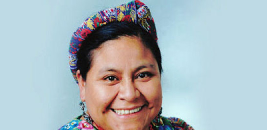 Rigoberta Menchu, de Guatemala, Premio Nobel de la Paz.