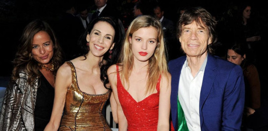 Desde la izquierda: Jade Jagger, LWren Scott (fallecida en 2014), Georgia May Jagger y Mick Jagger, en Londres en 2013.