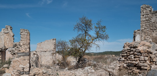 El pueblo de Corbera de Ebro en España, el cual fue destruido parcialmente durante la guerra civil española, el 6 de octubre de 2020. (Samuel Aranda/The New York Times).