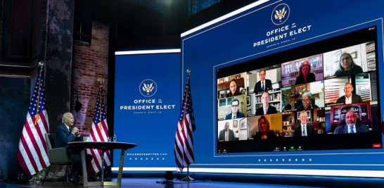 El presidente electo Joe Biden recibe un informe de seguridad nacional en Wilmington, Delaware, el 17 de noviembre de 2020. (Ruth Fremson/The New York Times)