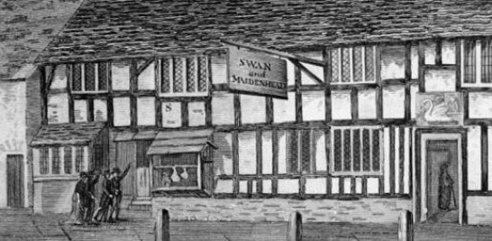 El teatro The Globe, muy famoso en esa época, estaba junto al Támesis en las afueras de Londres. Se cree que era un polígono de unos 30 metros de diámetro y podían caber unos tres mil espectadores.