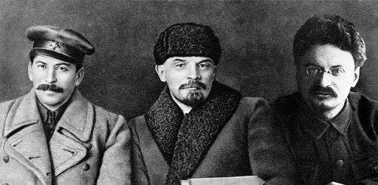 El trí de la destrucción: Stalin, Lenin y Trosky