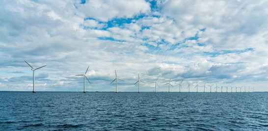 Los parques eólicos marinos daneses está formados por decenas de molinos (The Danish Energy Agency)