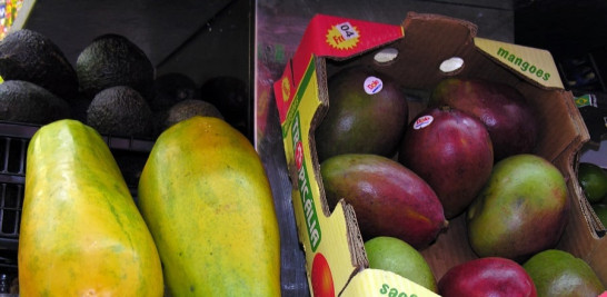 Dos papayas y unos mangos, la fruta es salud. Foto EFE/PACO TORRENTE