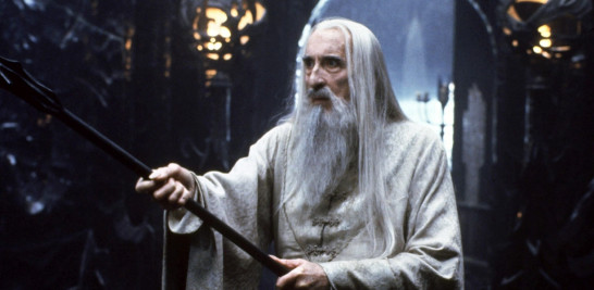 Una foto cedida del actor británico Christopher Lee como el malvado Saruman en una escena de la película "El Señor de los Anillos". FOTO EPA
