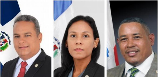 Nelsón Marmolejos (diputado PRM), Faustina Guerrero (diputada PRM, esposa del suspendido director de Comunidad Digna); y Nelson Féliz Féliz, diputado PRD.