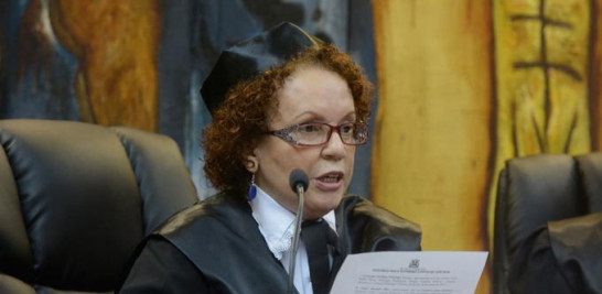 Miriam Germán Brito, cuando ejercía como juez presidente de la Cámara Penal en la Suprema Corte de Justicia. Foto de archivo