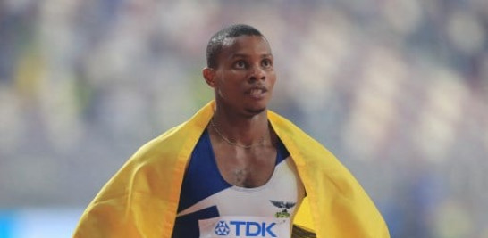 Atleta ecuatoriano Alex Quiñónez, finalista en los 200 metros en los Juegos Olímpicos de Londres 2012.
