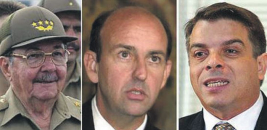 Raúl Castro, Carlos Lage y Felipe Pérez.