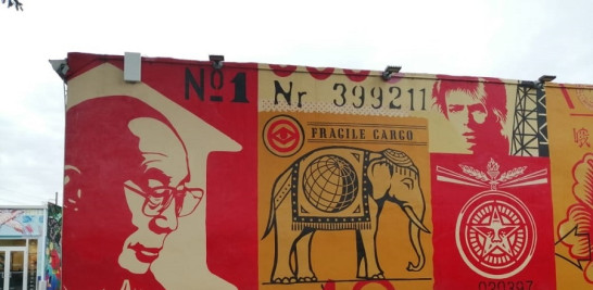 Mural del Dalai Lama.  ALEXIS RAMOS