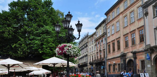 La ciudad de Lviv, con una topografía urbana medieval, en una imagen sin fechar. SILVAN REHFELD