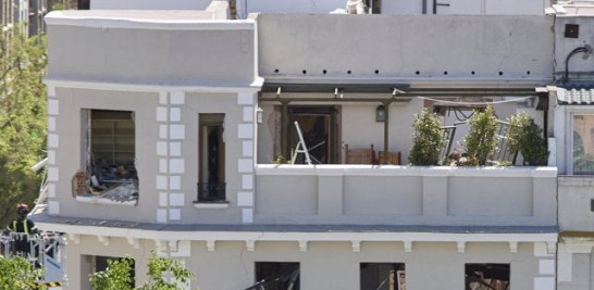 Explosión de un edificio en Madrid. Foto: Europa Press