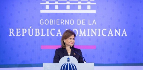 La vicepresidenta de la República, Raquel Peña.