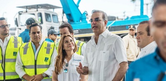 Presidente Luis Abinader en la supervisión de las obras de construcción. Foto: Víctor Ramírez