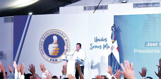 José Ignacio Paliza calificó al PRM el principal partido,
por su unidad y alternativa de cambio. JORGE MARTÍNEZ