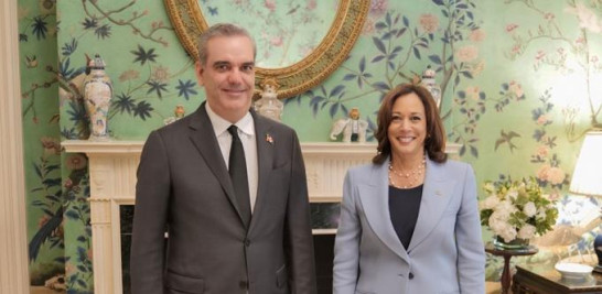 El presidente Luis Abinader y la vicepresidenta de EEUU, Kamala Harris.