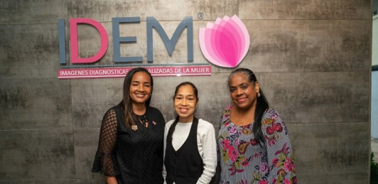 Maria Isabel Matos, Maria Mercedes y Miguelina Santos.