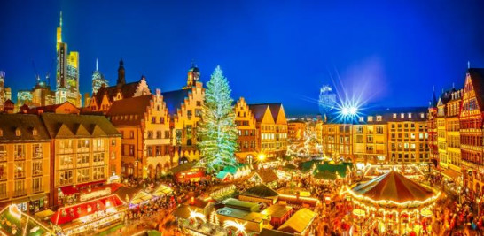 Mercado navideño en Frankfurt, Alemania