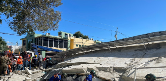 Multimuebles de La Vega, donde este miércoles se desplomó el edificio con personas dentro. Foto: Onelio Domínguez / Listín Diario.